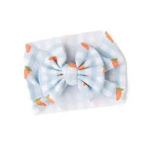 Henry Carrot Gingham Headwrap - easter baby accessory Classic Design for Comfortable Wear