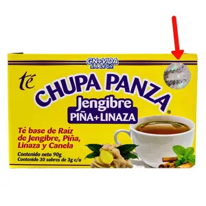 TEA CHUPA PANZA Jengibre, Pina, Linaza Te Ginger, Cinnamon Pineapple 30 Day