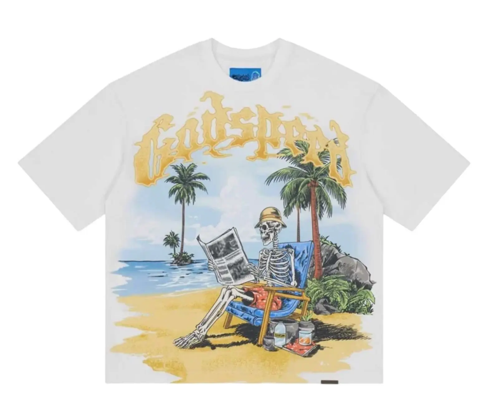 Godspeed Skeleton Beach II White Tee