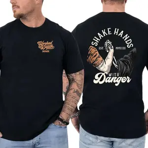 Shake Hands With Danger T-Shirt, Vintage Work Safety Graphic Tee, Blue Collar Humor Shirt for Workers & Tradesmen, Gift for Hardworking Men