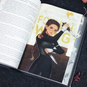 15 PCS Fourth Wing Page Overlays Bookmarks – Dragon Fantasy Vellum Bookmarks, Semi-Transparent Reading Inserts, Bookish Gifts for Men & Women, Book Lover Accessories