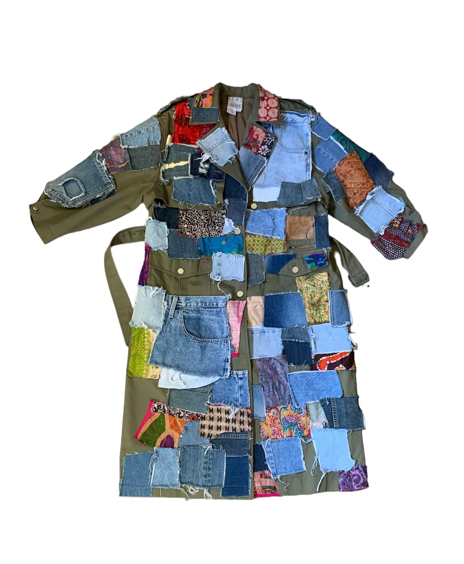 Quilted Patchwork Trench coat