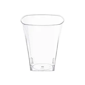 2 oz. Clear Square Plastic Shot Glasses