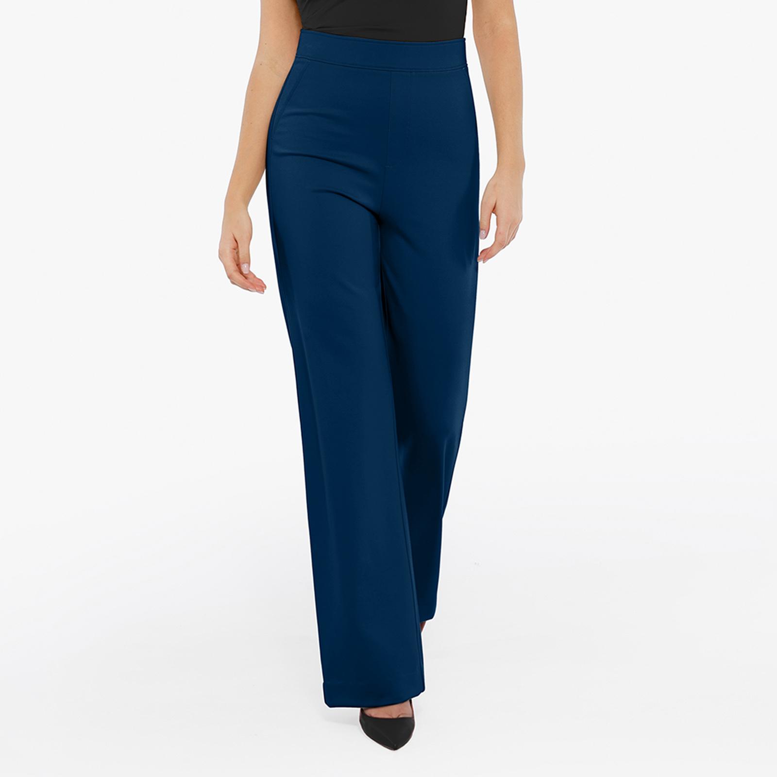 Popilush Shapewear Executive High Waisted Wide-Leg Ponte Pants with Tummy Control & Butt Lift for Ultimate Comfort Hand Wash Only Chic Casual-Creator Live