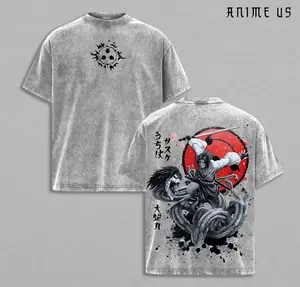 Retro Heavy Limited CURSE MARK PURPLE SASUKE x Manda Snake Orochimaru - Naruto Anime Double Printed Vintage Washed Tee Gift For Anime Fan, Anime Lover , Naruto Merch , Sasuke Shirt