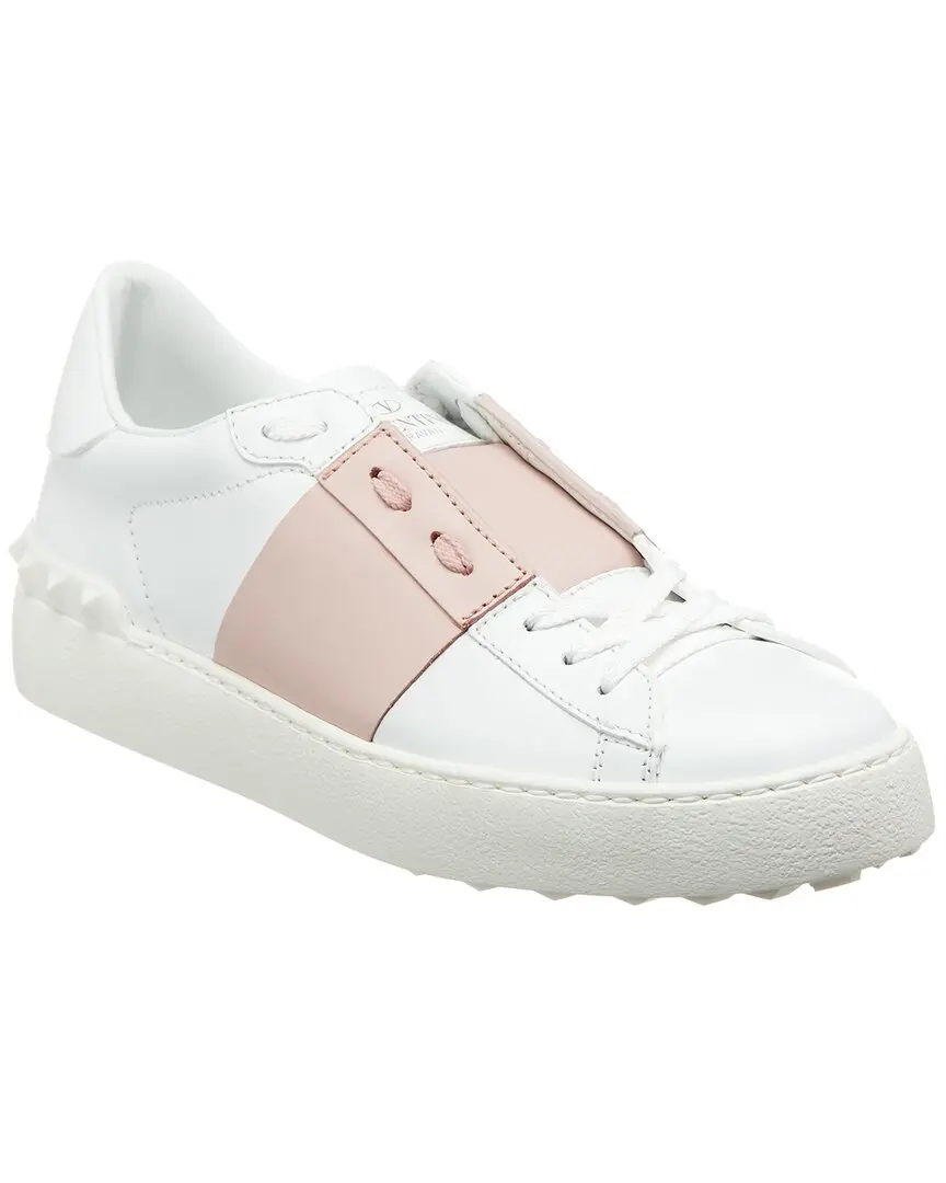 Valentino Rockstud Open Leather Sneaker