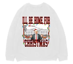 Trump I'll Be Home For Christmas Sweater, Humorous Truump Christmas, Christmas Trummp Shirt