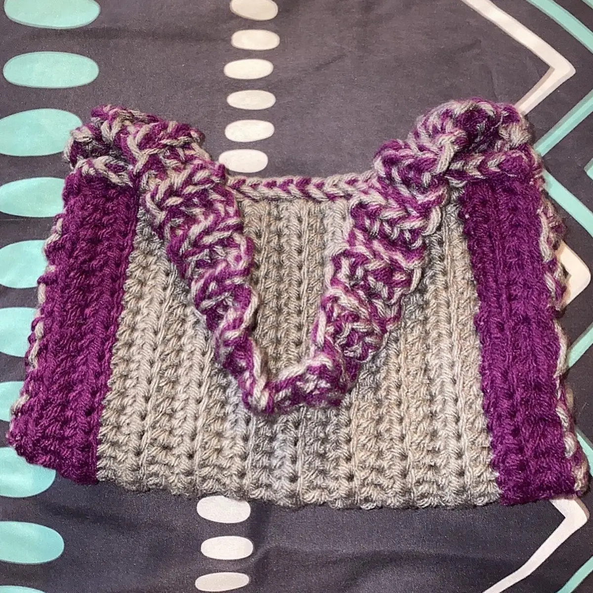 Handmade Crochet Book Bag
