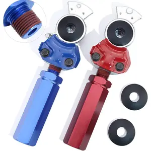 Glad Hand Grips Set with Seals,Gladhand Extension Handles Kit Emergency & Service Brake Air Hose Coupling Connectors for Semi Trucks Trailers Tractors RVs, Glad Hands Parts Red Blue 1 Pair