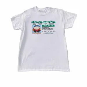 90s OG CARTMAN 'BUS PASS' VINTAGE WHITE TEE