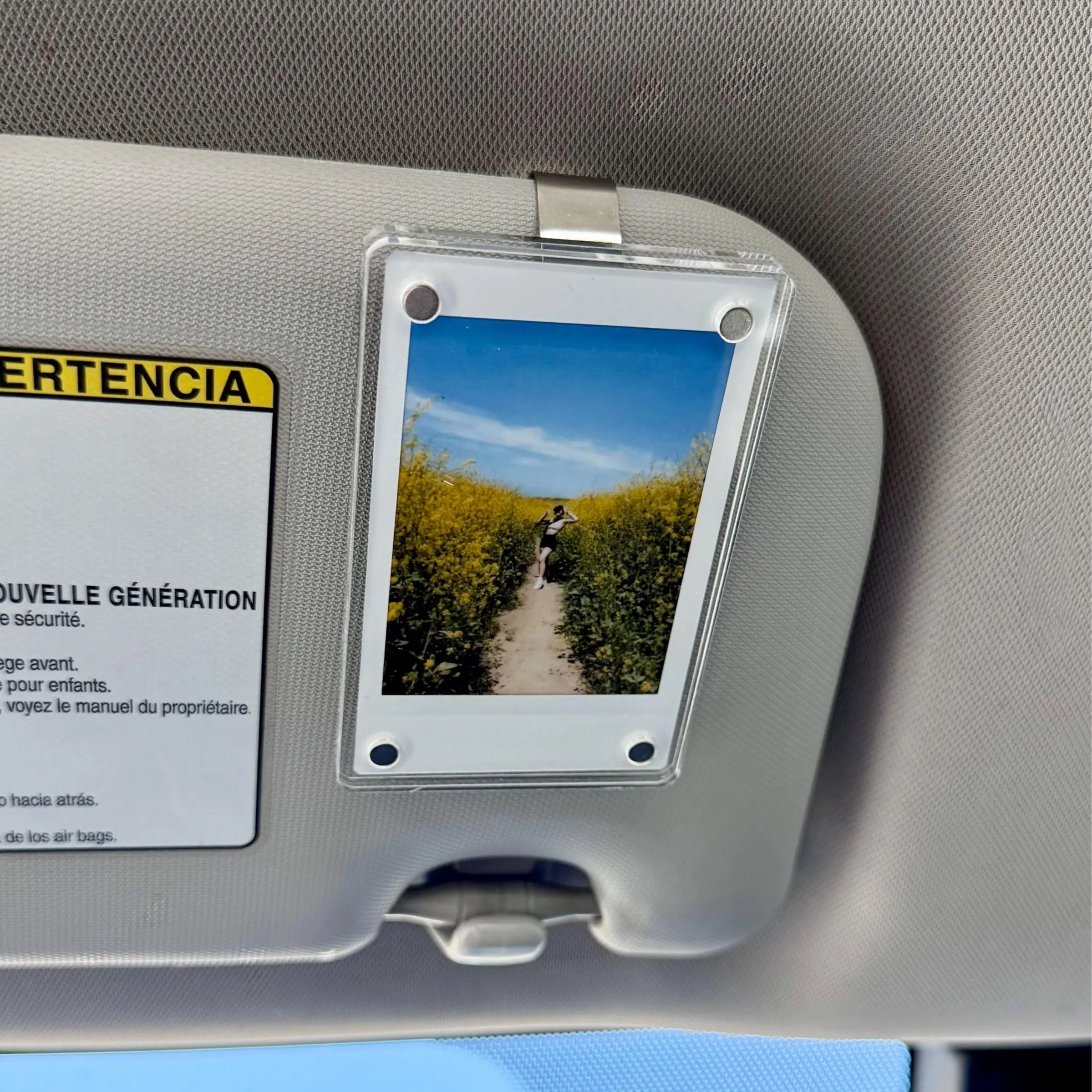 Personalized Polaroid Photo Car Visor Clip - Custom Sun Visor Clip - Polaroid Photo Car Decoration - Couples Gift -Free Photo Print Included