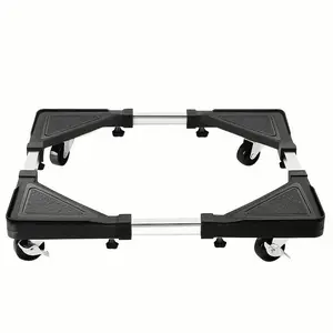 Washing Machine Base, Adjustable Telescopic Frame, Automatic Roller Refrigerator Support Shelf, Household Appliances Accessories