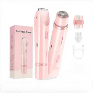 Double-Headed Hair Removal Device New Electric Hair Removal Instrument for Women Shaving Private Parts Shaving Device Intimate Area Hair Removal Device Cross-Border