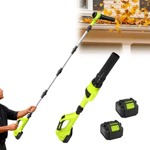 Cordless Leaf Blower, 21V Leaf Blowers, 580CFM/180MPH Brushless , with 2 Lightweight  3.0Ah & Charger, and 3-Speed Leaf Blower 2-in-1 Design with Gutter Cleaning Kit for Garden & House