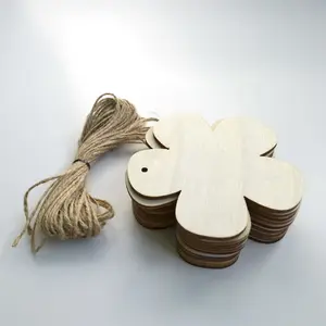 DIY Painted Wooden Floral Ornaments (10 / 20 / 30 PCS)