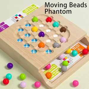 EDUTREE Moving Beads Phantom Toys - Colorful Wooden Bead Maze Toys for Kids, Portable Educational Brain Training & Logical Thinking Games, Mixed Colors, Ideal Birthday & Summer Party Gifts for Boys & Girls, Toy, Imaginative Play, Vibrant Design, Quality C