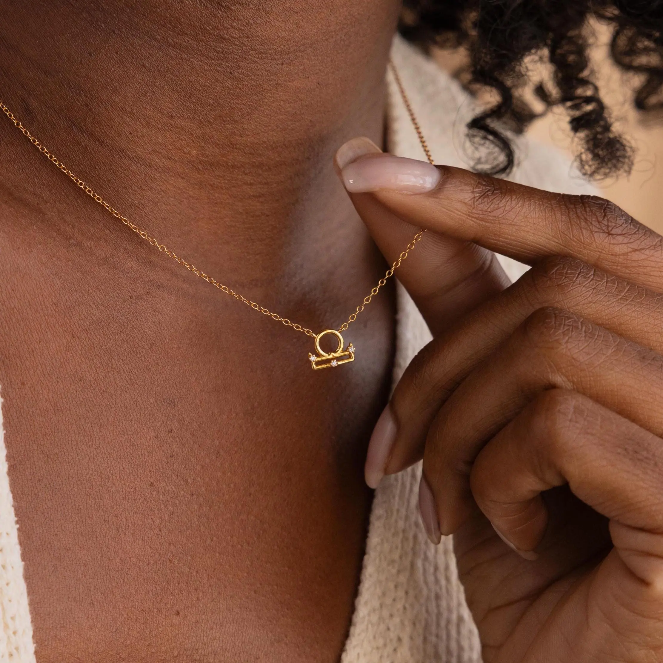 Dainty Zodiac Necklace by Caitlyn Minimalist - Custom 18K Gold Plated Charm Necklace - Personalized Zodiac Jewelry - Birthday Gift for Her