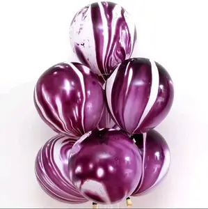 20 12IN PURPLE MARBLE BALLOONS