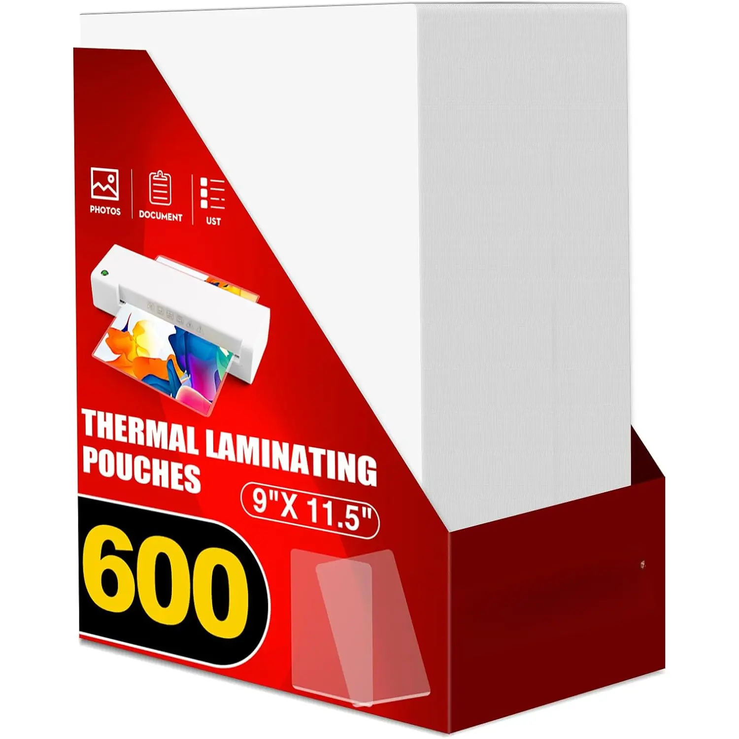 600 Pack Laminating Sheets,Holds 8.5 x 11 Inch Sheets,Thermal Laminating Pouches, 3 Mil, 9 x 11.5 Inches Lamination Sheet Paper for Laminator, Round Corner Letter Size