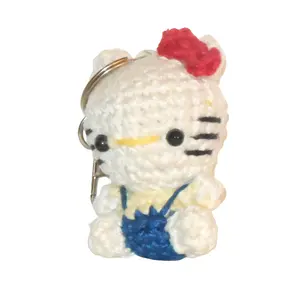 Amigurumi Inspired Kitty Keychain