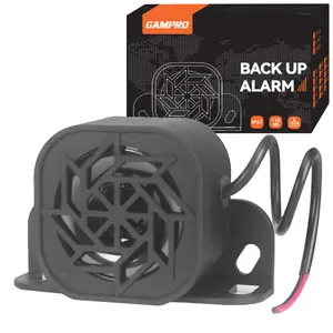 GAMPRO 840 Back-up Alarm 12V-80V 110dB IP67 Waterproof Dust-Proof Reversing Warning Alarm with Super Loud Beeper Tone for Truck Van Forklift Car Lorry Agricultural Vehicles (with Wire)