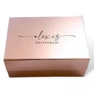 Custom Bridesmaid Proposal Box Personalized Maid of Honor Proposal Box Bridal Party Gift Boxes Rose Gold Bridesmaid Boxes Wedding