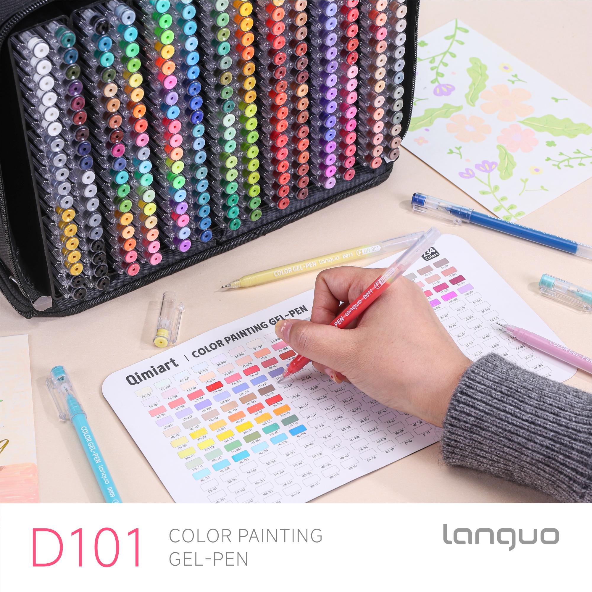 【BUY 1 GET FREE GIFT】languo 252 PCS Acrylic Gel Pens for Coloring art_set, 234-Colors Gel Colored Pens Set, Gel Pens for Adult Drawing Doodling Journaling, Art Supplies and DIY Crafts pen set artist painting office school student gift Retractable
