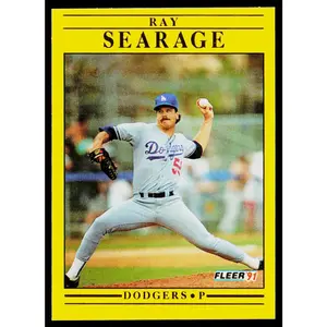 Ray Searage 1991 Fleer #220b Los Angeles Dodgers