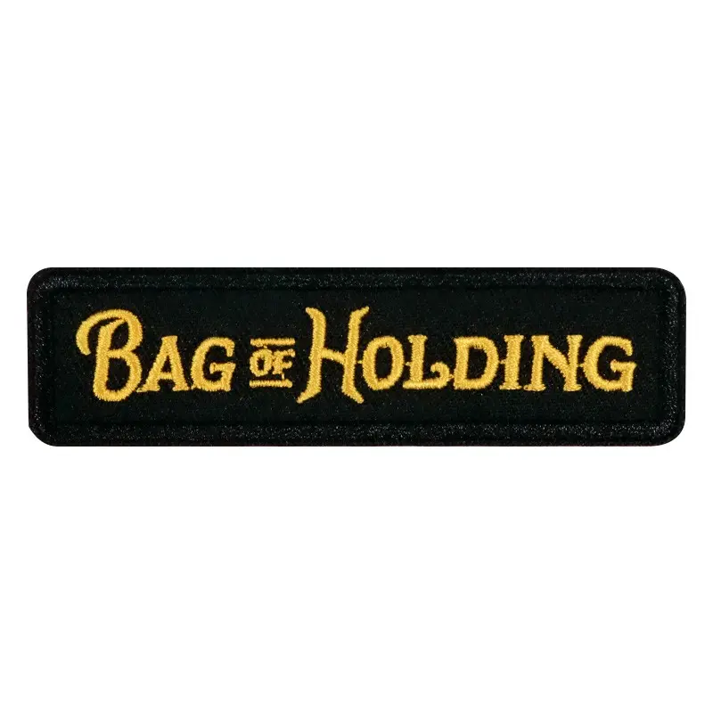Bag of Holding  Embroidered Patch Sewing Accessory, Back Adhesive Iron-On Applique, Stylish Embroidery Ideal for Clothes Jackets Hats Accessories, Embroidery Patches