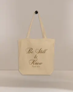 Be Still & Know Psalm 46:10 Christian Bible Verse Eco Tote Bag