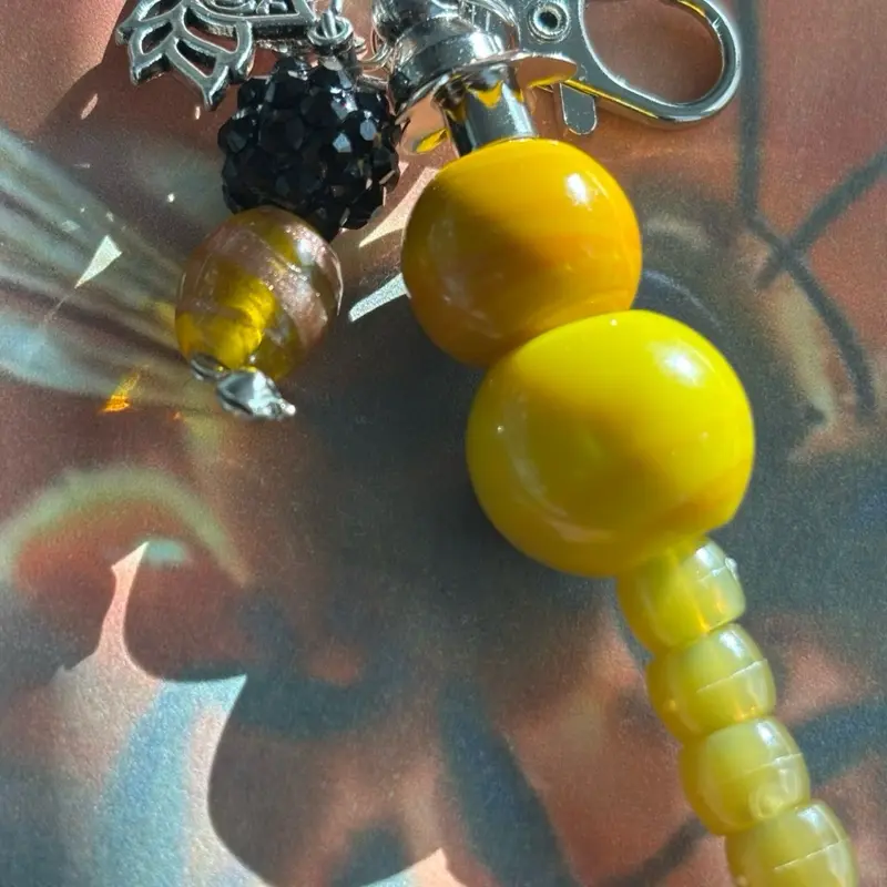 Inspirational Word Badge Buddy Keychain or Bee themed badge buddy key chain for Work - Great Gift Idea with Unique Design and Durable Features