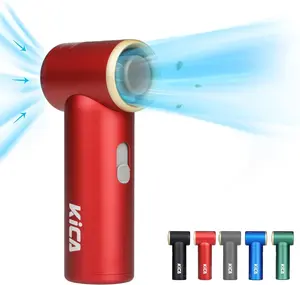 Kica Jetfan Mini-Handheld Portable Turbo Fan,Rechargeable Personal Fan,Stepless Speed Control,13Hrs Long-Lasting,Pocket-Sized Small Lightweight Jet fan for Travel/Outdoors Cooling