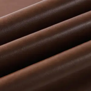 PU Leather Book Cloth, Polyurethane Coated Non-Woven Base, Leather-Like Look, Soft, 17x29”, Goat Grain Brown, Ideal for Book Binding