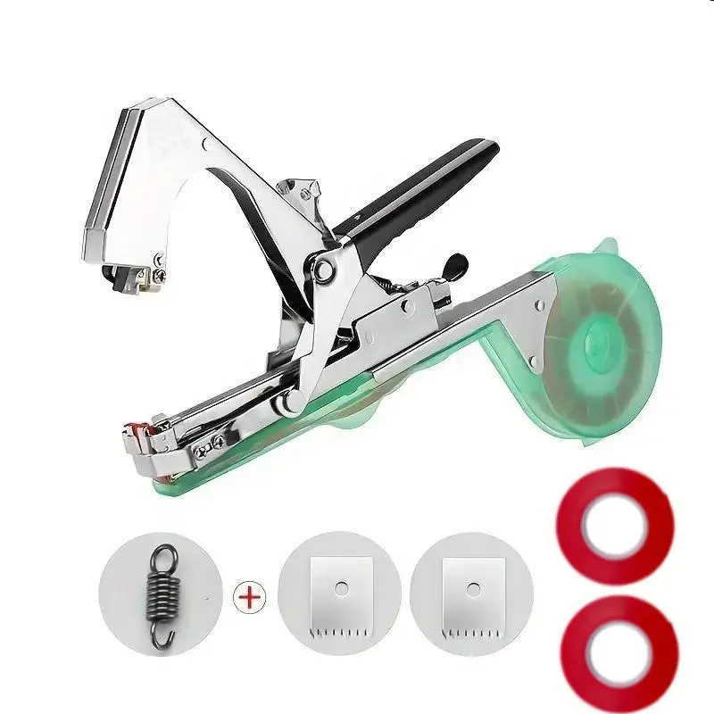 Multi-Functional Plant Tying Tool with 2 Rolls of Tape, Perfect for Gardening, Plant Supplies, Orchard Support for Tomatoes & Cucumbers, Easy to Use, Efficient Branch Support System
