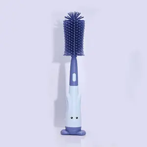 3 in 1 Baby Bottle Brush, Multifunctional Bottle & Pacifier & Straw Cleaning Brush, Soft Silicone Baby Bottle Cleaning Tool, Bottlewasher