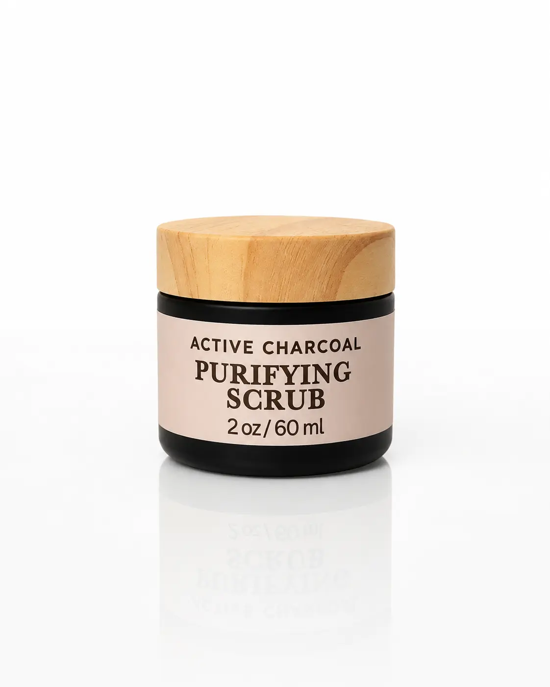 Active Charcoal Clay Face Scrub, Gentle Exfoliant for Purifying Skincare
