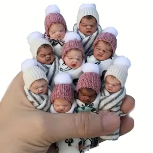 PVC Collectible Baby Figurines - Decorative Miniature Newborn Doll Statues for Living Room, Bedroom, Nursery No Electricity Required Ideal Gift Collectors & Decor Enthusiasts