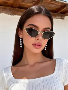 Elegant Oval Half-Rim Women's Sunglasses, Casual Versatile Design, Perfect for Various Occasions, Stylish and Sophisticated Look, Trendy Sunglasses