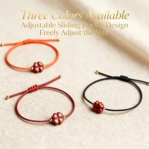 Lucky Red Rope Four Leaf Clover Bracelet Unisex Braided Jewelry for Him & Her Family Luck Design Enhances Personal Charm Boosts Fortune