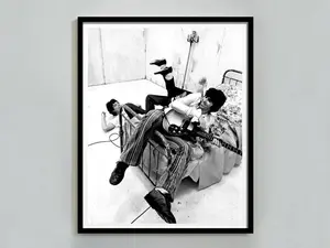 Rolling Stones Concert Poster, Black and White, Vintage Print, Music Poster, Printable Retro Wall Art,