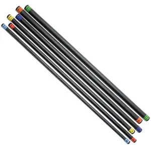 212 MAIN 15 lbs Reactor Workout Bar, 48-Inch Rubber-Coated Solid Steel Barbell, Easy-Grip Home Training Equipment