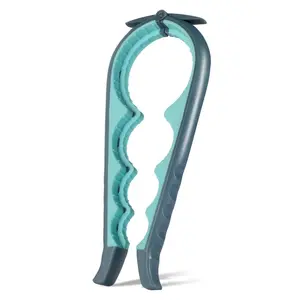 Jar Opener Bottle Opener, 5-in-1 Multi-Function Can Opener with Ergonomic Non-Slip Handle, Kitchen Tool Set for Weak Hands, Seniors with Arthritis, Blue
