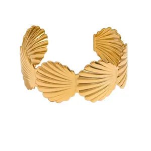 Shell Cuff Bracelet - Stainless Steel