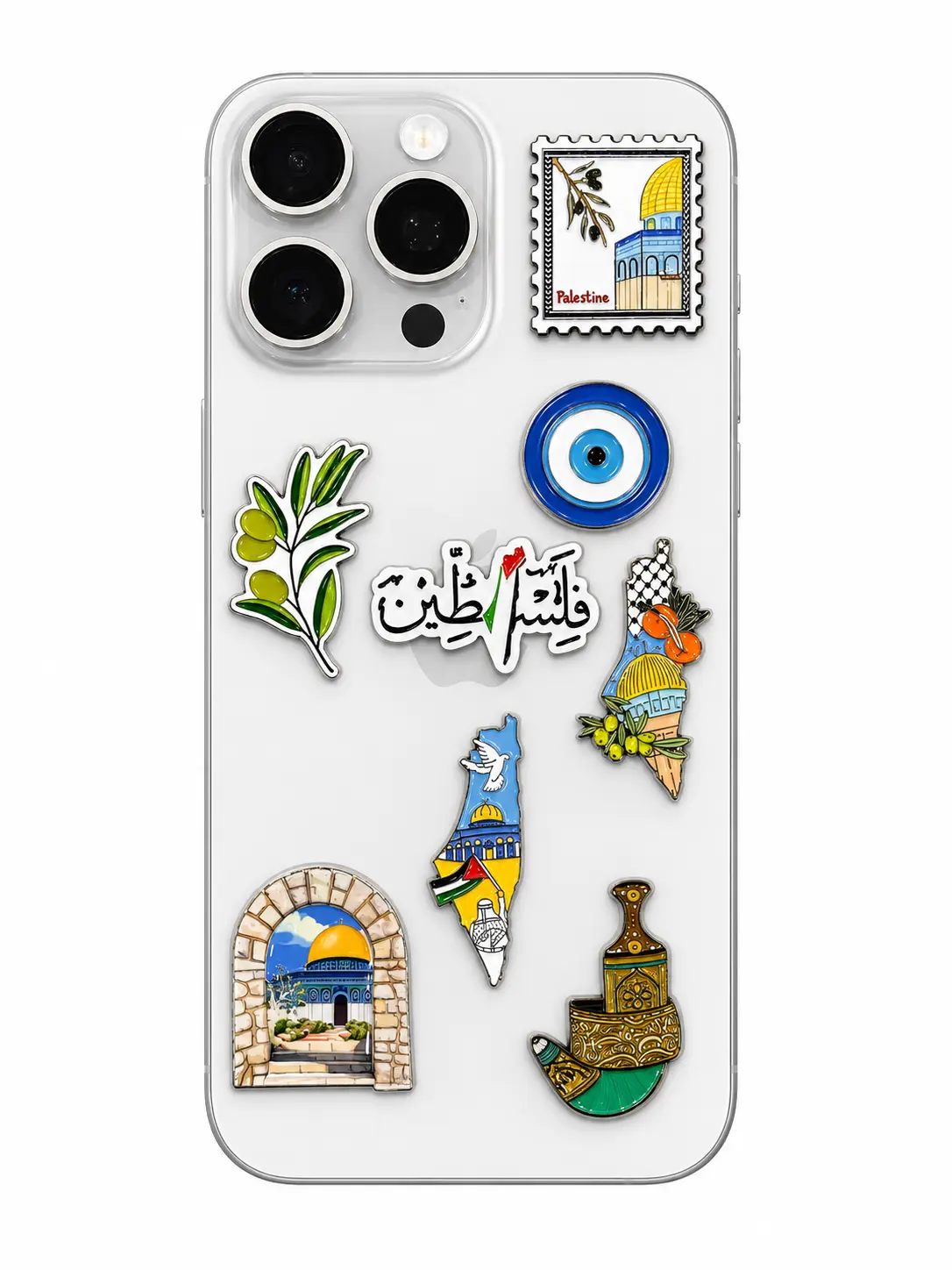 Phone Metal Stickers - Palestine, Yemen, Levantine Phone Metal Stickers - Palestine, Yemen, Levantine