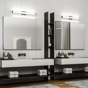 Bathroom Vanity Light Black - 33 inch Modern Vanity Lights for Bathroom - 18W LED Bath Lights Over Mior Cool White Light 6000K