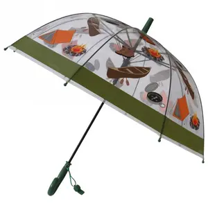Foxfire  Childrens Camping Umbrella, Clear & Green, Light, Transparent, Dome