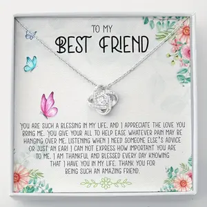 Love Knot Necklace For Best Friend Necklace, Bff Gifts, Best Friend Birthday, best Friend Gift Jewelry, best Friend Gift