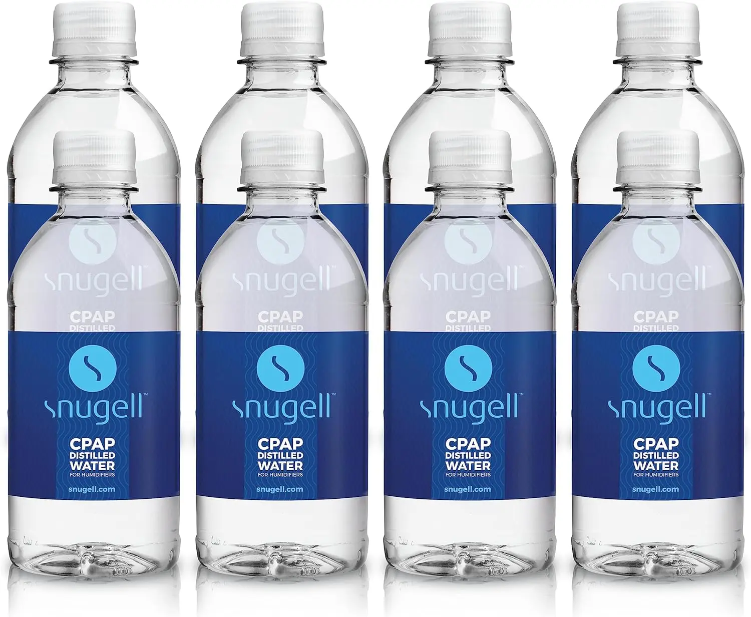 Snugell Distilled Water for CPAP Machines, Travel Size Bottles 12 oz Each –  Clean, Multi-Use, Travel-Friendly, Made in USA