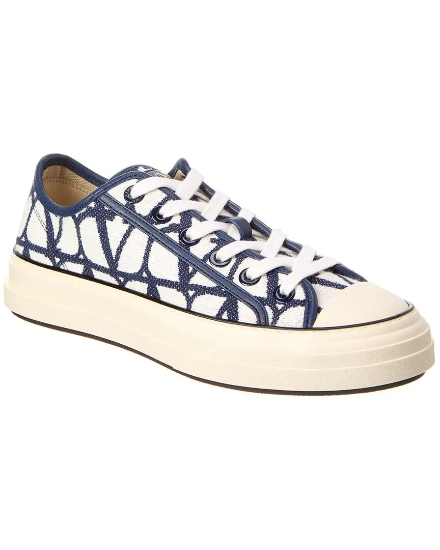 Valentino Toile Iconographe Canvas & Leather Sneaker