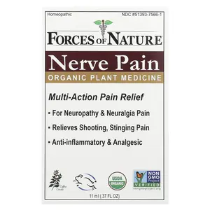 Forces of Nature Nerve Pain, Organic Plant Medicine, 0.37 fl oz (11 ml)